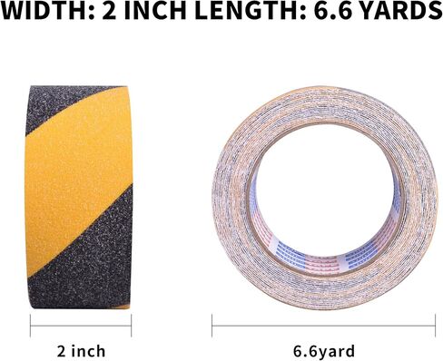 ADHES Anti Slip Tape, 4 inch x 20 feet Non Skid Tape, Best 80 Grit Friction Tape Waterproof Non Slip Tape Traction Tape Black Grip Tape for Stairs, Steps and Ramps, Indoor & Outdoor Use in Saudi Arabia