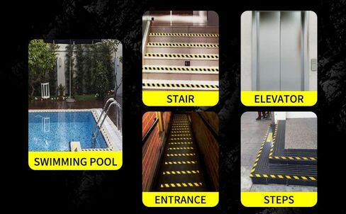 ADHES Anti Slip Tape, 4 inch x 20 feet Non Skid Tape, Best 80 Grit Friction Tape Waterproof Non Slip Tape Traction Tape Black Grip Tape for Stairs, Steps and Ramps, Indoor & Outdoor Use in Saudi Arabia