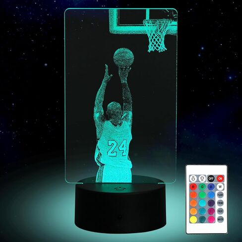 Basketball Gifts Basketball Night Light for Boys, Basketball Lover 16 Colors LED Bedroom Sports Decor Lamp with Remote and Smart Touch 7 Colors Changing Dimmable in Saudi Arabia