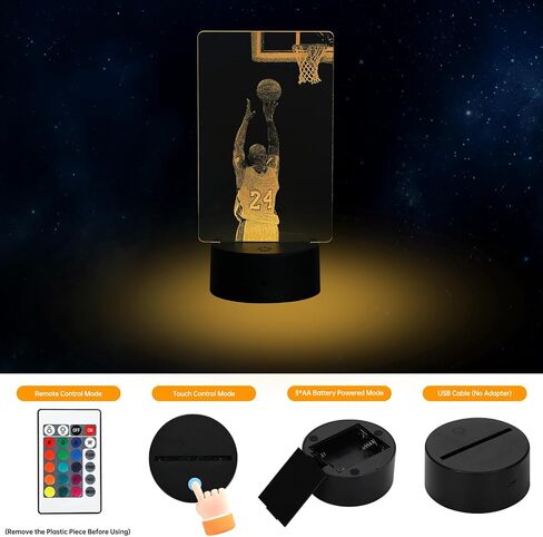 Basketball Gifts Basketball Night Light for Boys, Basketball Lover 16 Colors LED Bedroom Sports Decor Lamp with Remote and Smart Touch 7 Colors Changing Dimmable in Saudi Arabia