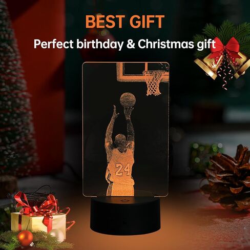 Basketball Gifts Basketball Night Light for Boys, Basketball Lover 16 Colors LED Bedroom Sports Decor Lamp with Remote and Smart Touch 7 Colors Changing Dimmable in Saudi Arabia