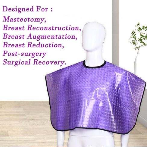 Mastectomy Chest Surgery Shoulder Shower Protection Waterproof Post Surgery Shower Cape Water-Resistant Post Surgery Garment in Saudi Arabia