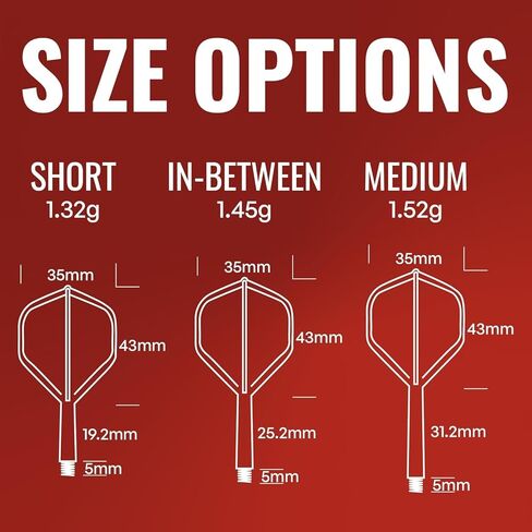 طلقة! مجموعة رمي السهام، نظام طيران وعمود من قطعة واحدة، انحرافات منخفضة، رحلة ذات شكل قياسي (350 ميكرون)، متوفرة في مجموعة من 3 قطع in Kuwait