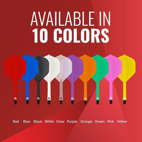 طلقة! مجموعة رمي السهام، نظام طيران وعمود من قطعة واحدة، انحرافات منخفضة، رحلة ذات شكل قياسي (350 ميكرون)، متوفرة في مجموعة من 3 قطع in Kuwait