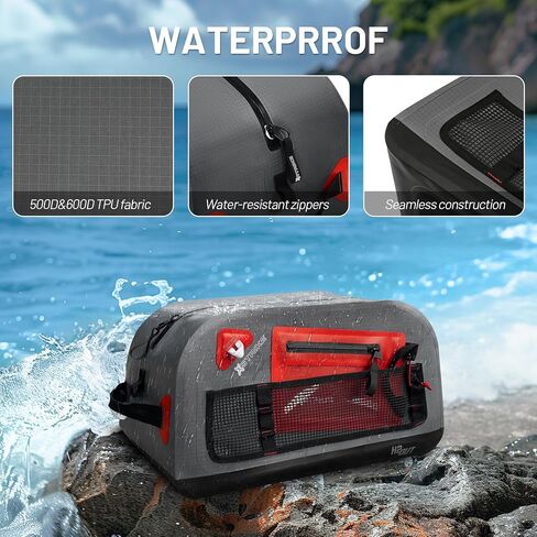 Waterproof Duffel Bag, 52L Large Capacity Waterproof Travel Dry Duffel Bag, Heavy Duty Bag with Durable Straps & Handles, Board Deck Bag for Kayaking Paddle Boating Rafting Fishing Picnic Camping in Saudi Arabia