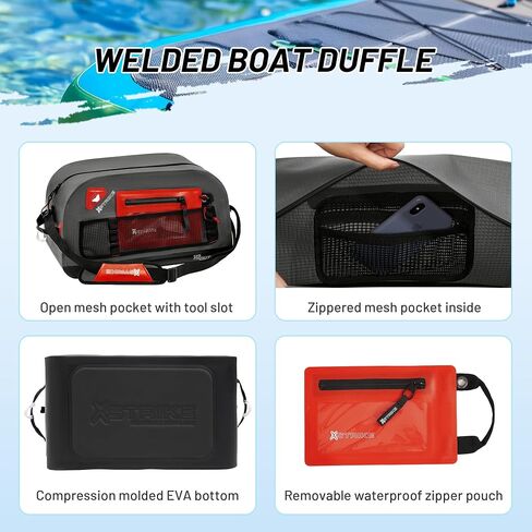 Waterproof Duffel Bag, 52L Large Capacity Waterproof Travel Dry Duffel Bag, Heavy Duty Bag with Durable Straps & Handles, Board Deck Bag for Kayaking Paddle Boating Rafting Fishing Picnic Camping in Saudi Arabia
