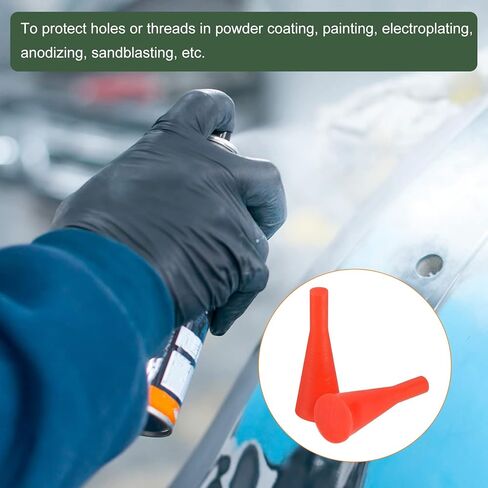 YOKIVE 50Pcs Silicone Rubber Stoppers, Tapered Plugs with High-Temperature Resistance | Protect Hole, Great for Lab Industry (Red, 3mm to 8mm) in Saudi Arabia