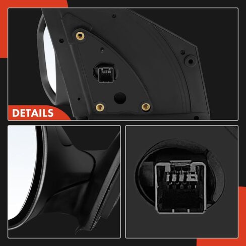 A-Premium Pair (2) Driver and Passenger Side Power Door Mirror - Compatible with Hyundai Accent 2012-2017 - Non-Heated Manual Folding Black Outside Rear View Mirror - Replace# 876101R210 in Saudi Arabia