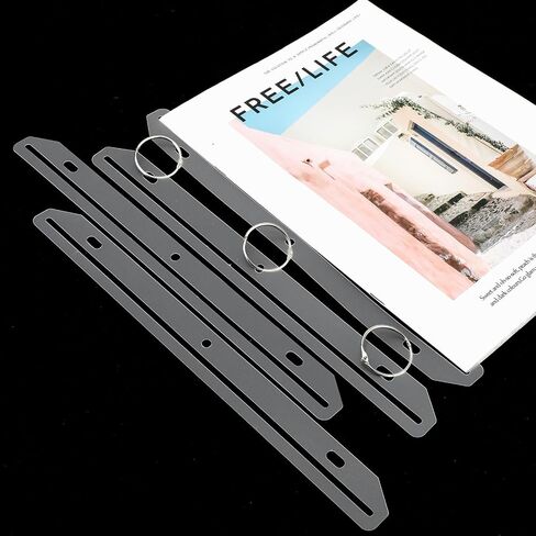 40 Pcs 3 Hole Punched Magazine Holders Magazine Binder 3 Ring Binder Insert Strips Magazine Organizer Translucent White Holder for Binders Magazine Storage for File Book Craft Paper in Saudi Arabia