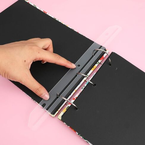 40 Pcs 3 Hole Punched Magazine Holders Magazine Binder 3 Ring Binder Insert Strips Magazine Organizer Translucent White Holder for Binders Magazine Storage for File Book Craft Paper in Saudi Arabia