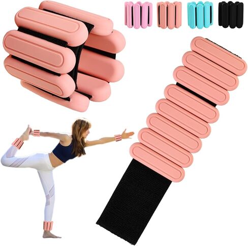 Wrist & Ankle Weights for Women Men, Adjustable Arm & Leg Weights Set of 2(1Lbs Each), Wearable Silicone Ankle Weights Bangles Home & Gym & Travel Workout for Pilates, Walking, Swimming, Zumba,Running in Saudi Arabia