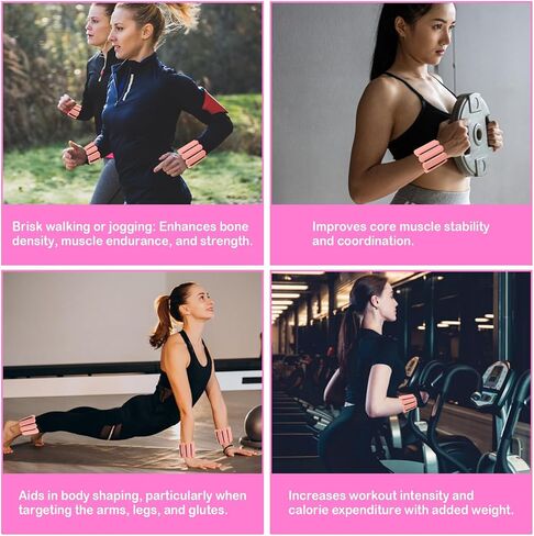 Wrist & Ankle Weights for Women Men, Adjustable Arm & Leg Weights Set of 2(1Lbs Each), Wearable Silicone Ankle Weights Bangles Home & Gym & Travel Workout for Pilates, Walking, Swimming, Zumba,Running in Saudi Arabia