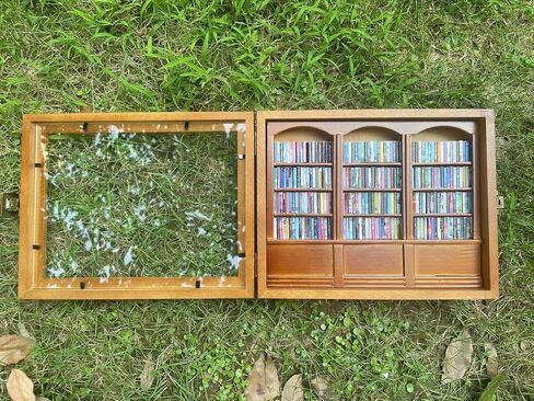 Anxiety Bookshelf,Cute Mini Bookshelf Ornament with 340pcs Mini Books,Miniature Bookshelf Decor,Miniature Scene Book Library for Book Lovers Home Office Decor (Brown) in Saudi Arabia