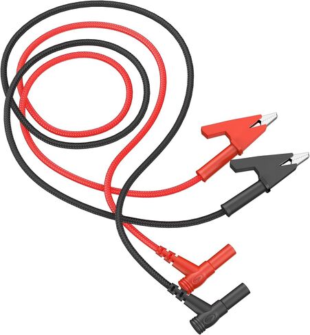 1M/3.28ft Banana Plug to Alligator Clip Test Cable 4mm Angled Banana Plugs,15A/1000V,Copper Conductors,Robust Braided Rope,Multimeter Testing Leads for Electrical Circuits,Lab & DIY Projects in Saudi Arabia