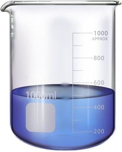 Lab Beakers Set Low Form Glass Beaker, Heat Borosilicate Glass Beakers Set 10 pcs of 10/25/50/100/200/250/400/500/800/1000 ml, Chemistry Set with Graduation in Saudi Arabia