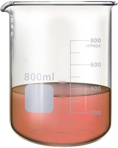 Lab Beakers Set Low Form Glass Beaker, Heat Borosilicate Glass Beakers Set 10 pcs of 10/25/50/100/200/250/400/500/800/1000 ml, Chemistry Set with Graduation in Saudi Arabia