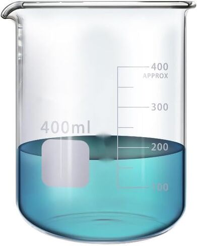 Lab Beakers Set Low Form Glass Beaker, Heat Borosilicate Glass Beakers Set 10 pcs of 10/25/50/100/200/250/400/500/800/1000 ml, Chemistry Set with Graduation in Saudi Arabia