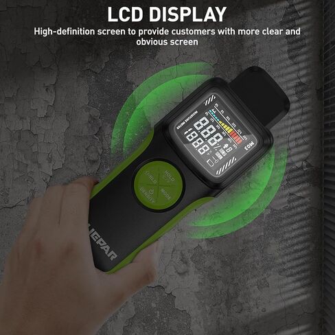 أجهزة قياس رطوبة الخشب، كاشف الرطوبة 2 في 1 بدبابيس وبدون دبابيس مع مستشعر مطور، شاشة بإضاءة خلفية، 9 معايرة، لاكتشاف الرطوبة في الخشب ومواد البناء، كاشف تسرب المياه in Kuwait