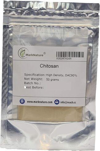 Pure Chitosan Powder, Food Grade, DAC 90%, 50g (High Density) in Saudi Arabia
