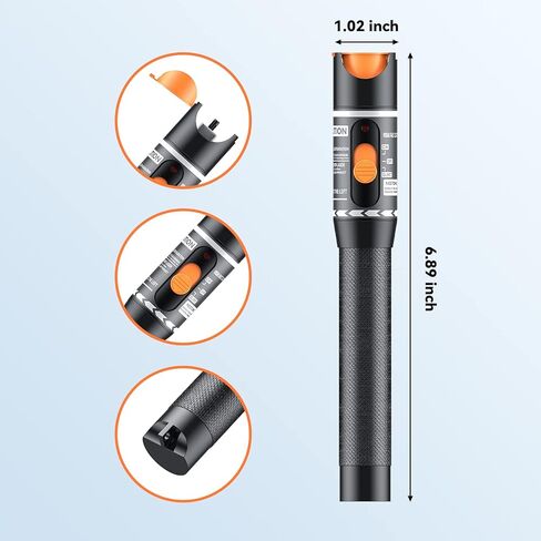مجموعة أدوات تحديد موقع الأخطاء البصرية، أدوات اختبار كابلات الألياف الضوئية من Seesi، أدوات اختبار كابلات الألياف الضوئية من سبائك الألومنيوم 10 كيلومتر VFL لمحولات FC وSC وST وLC in Kuwait