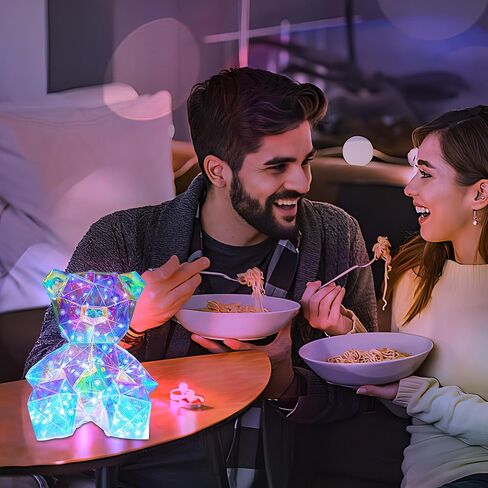 هدايا الدب اللطيفة، ضوء ليلي الدب الملون، ديكور مصباح الدب اللامع، هدايا الدب المتوهجة لعيد الحب، عيد الميلاد، الذكرى السنوية، التخرج للفتيات، ابنة الأخت، الأصدقاء، النساء، العمة، الأم in Kuwait