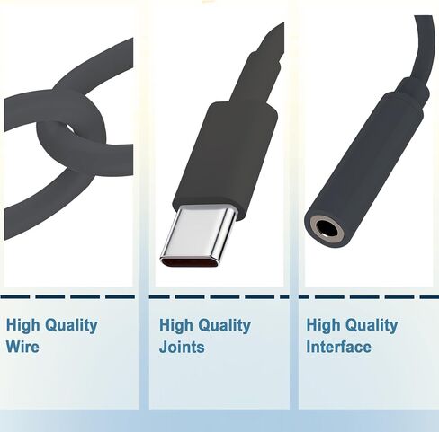 USB-C to 3.5 mm Headphone Jack Adapter, 3 Pack USB C to Aux Audio Dongle Cable Cord Compatible with iPhone 15 Series, iPad Pro, Samsung Galaxy S23/S22 Ultra Headphone Adapter in Kuwait