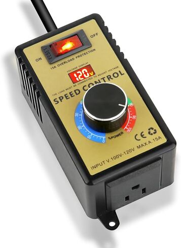AC Fan Speed Controller, 100V~120V 15A 4000W Motor Variable Speed Controller with Overload Protection,Electric Motor Voltage Regulator for Router Rheostat Fan in Saudi Arabia