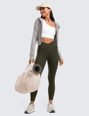 CRZ YOGA Womens Butterluxe Cross الخصر تجريب طماق 25 "- V كروس عالية الخصر الصالة الرياضية اليوغا طماق in Saudi Arabia