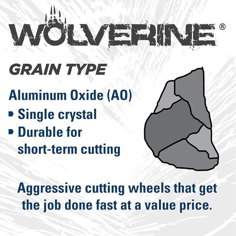عجلة قطع Weiler 56099 مقاس 4 بوصات، قطع سريع من الفولاذ/المعدن Wolverine AO، قطع قيمة، 1/8 بوصة A36T نوع 1 3/8 بوصة (عبوة من 25 قطعة) in Saudi Arabia