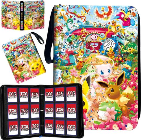 900-Pocket Card Binder 9-Pocket Double Sided Trading Card Holder with 50 Page Removable Sleeves-TCG Card Binder High Storage Collection Card Album Carrying Case - Gifts For Boys & Girls in Saudi Arabia