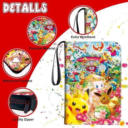 900-Pocket Card Binder 9-Pocket Double Sided Trading Card Holder with 50 Page Removable Sleeves-TCG Card Binder High Storage Collection Card Album Carrying Case - Gifts For Boys & Girls in Saudi Arabia