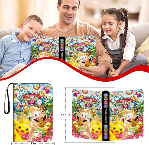 900-Pocket Card Binder 9-Pocket Double Sided Trading Card Holder with 50 Page Removable Sleeves-TCG Card Binder High Storage Collection Card Album Carrying Case - Gifts For Boys & Girls in Saudi Arabia