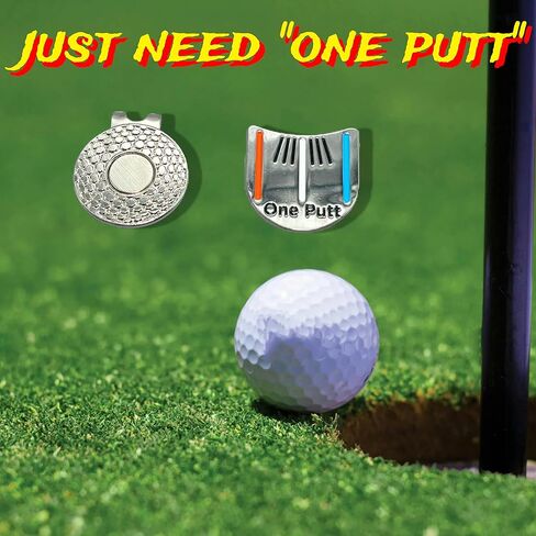 ''Just Need One Putt''Golf Ball Marker, Golf Accessories for Men and Women, Golf Hat Clip for Putting Green, Funny Golf Gadget in Saudi Arabia
