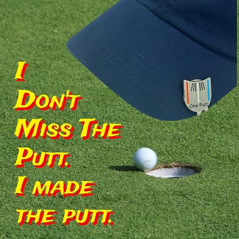 ''Just Need One Putt''Golf Ball Marker, Golf Accessories for Men and Women, Golf Hat Clip for Putting Green, Funny Golf Gadget in Saudi Arabia