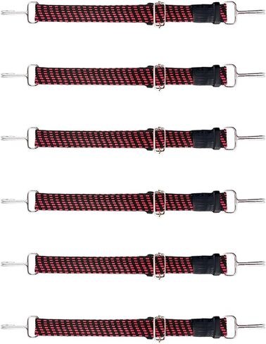 حبال بنجي مسطحة قابلة للتعديل مقاس 20-40-80 بوصة. أشرطة بنجي عالية القوة مع خطافات معدنية شديدة التحمل مقاومة للطقس. تقليص الأنبوب لمزيد من القوة. السيارات والقوارب والمنزل والمقطورة والمزيد in Kuwait