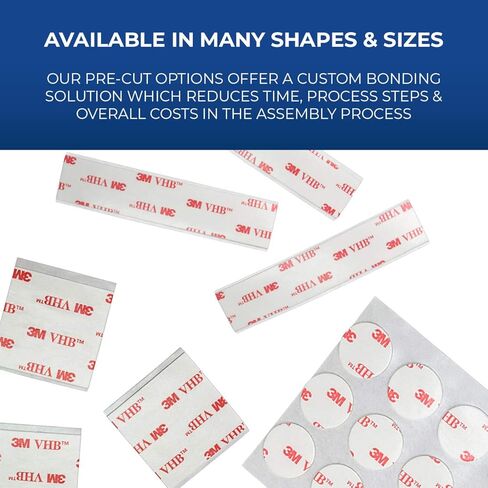3M VHB Heavy Duty Mounting Tape 4950, 1.5" width x 3" length (1 Pack/25 Pieces) in Saudi Arabia