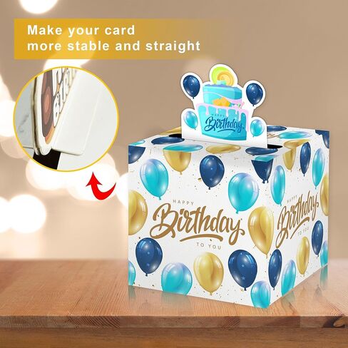 Butterfly Surprise Money Box Gift Pull - Happy Birthday Money Box for Cash Gift Set Included Happy Birthday Card and 35Pcs Transparent Bags, Fun Birthday Gift for Kids Girls in Kuwait