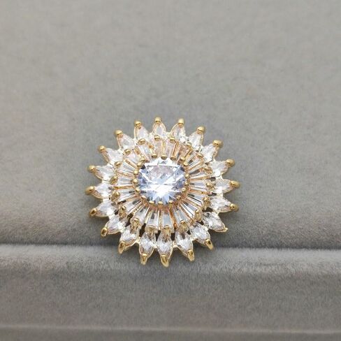 5pc/lot Luxury Crystal Buttons for Clothes Cubic Zirconia Button for Coat Decorative CZ Sewing Buttons for Cashmere Cardigan (25.2mm) in Saudi Arabia