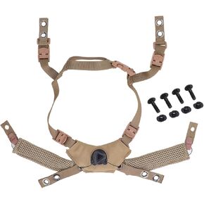 Adjustable Dial Suspension System Chin Strap for Fast, MICH, Helmet, Material, Easy Installation (Tan)