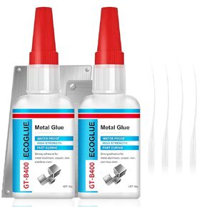 Metal Glue, 30gx2 Metal Glue Clear for Metal Repair,Fast-Curing & Weatherproof Adhesive, Safe & Non-Toxic, Instant & Super Viscosity Glue for Glass, Wood, Ceramic, Plastic, Metal, Stone, Jewelry, DIY