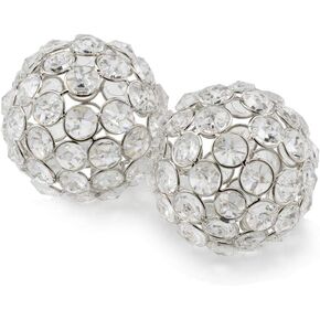Modern Day Accents 3477 3 in. Facetas Cristal Sphere - Set of 2