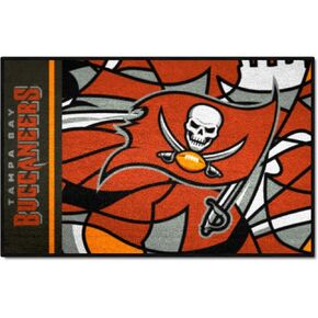 FANMATS 23375 NFL - Tampa Bay Buccaneers Starter Mat Xfit Design - 19in x 30in Accent Rug| Sports Fan Home Decor Rug and Tailgating Mat