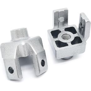 2pcs 8mm Diameter 4040 Series Aluminum Extrusion Profile Foot End Connector,Aluminum Profile End Corner Fixing Bracket, Silver