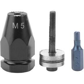 Rivet Nut Head M5 M6 M8 M10 Pneumatic Pull Setter Air Rivets Nut Gun Rivet Nut Head for Pneumatic Riveters(M5-Hex Straight Shank)