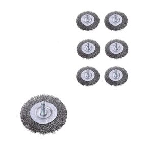 6-Pack 50MM Multi-Purpose Wire Wheel Brush for Drills with 1/4" Hex Shank - Ideal Drill Attachments for Cleaning, Grinding, and Twisting Wire