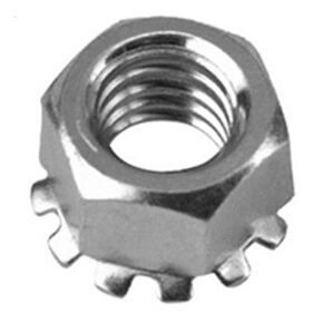 #10-32 KEPS LockNuts (Pack of 25), 18-8 Stainless Steel (304 / A2), K-Lock Hex Lock Nuts, Corrosion/Rust Resistant, Fine Thread for Screws & Bolts, Standard - by Chipmunk Hardware, SS767030