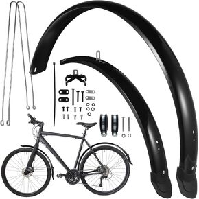 Sosoport Road Bike Mudguards Road Bike Front Rear Wheel Mudguards Replacement Cycling Accessories for 26 Tire