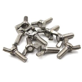304 Stainless Steel Wing Bolt Set M6x20 Hand Twist Screw Butterfly Screw Sets 30PCS