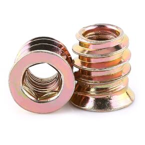 20Pcs Insert Nut, Hexa Drive Head Nut Suitable for Wooden Furniture(M6x10mm)