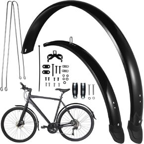 Sosoport Road Bike Mudguards Road Bike Front Rear Wheel Mudguards Replacement Cycling Accessories for 26 Tire
